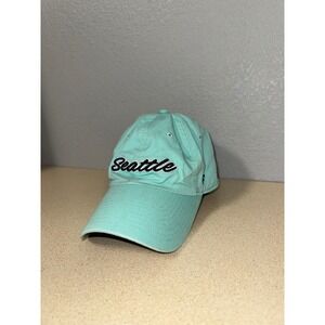 Fanatics Seattle Kraken NHL Hockey Hat Teal Adjustable Baseball Cap Script Logo